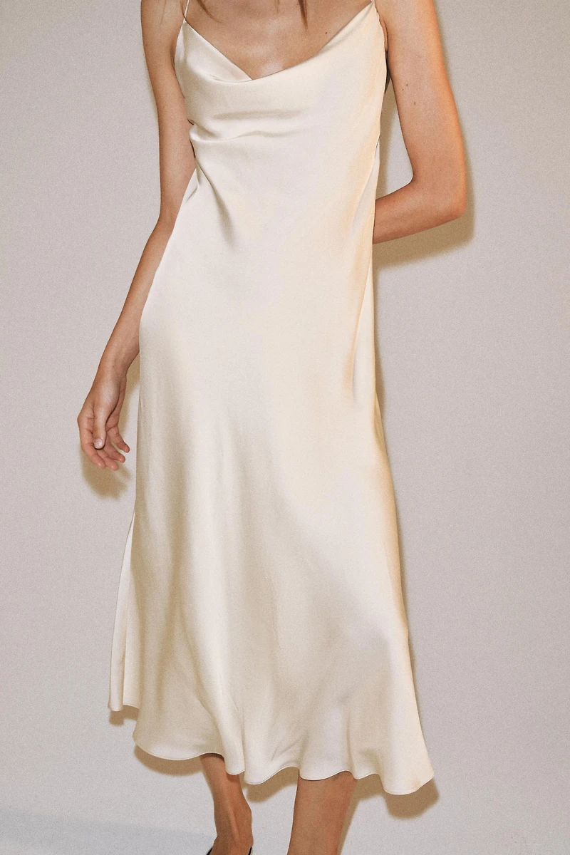 SATIN LINGERIE STYLE DRESS ZW COLLECTION