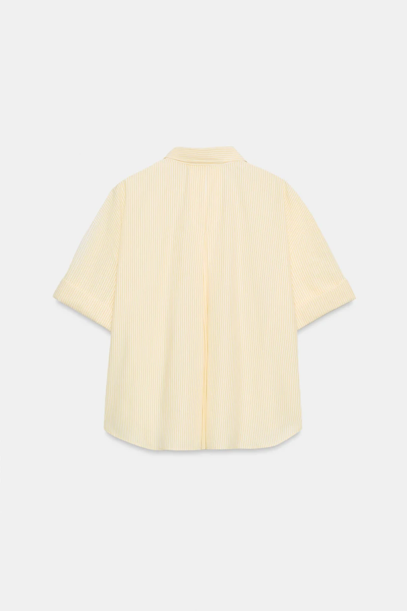 OVERSIZED STRIPED POPLIN SHIRT