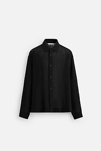 LINEN - COTTON JACQUARD SHIRT