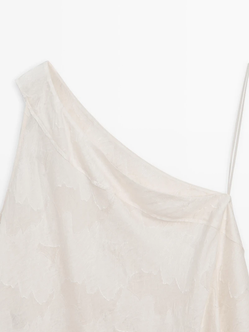 Top with asymmetric neckline