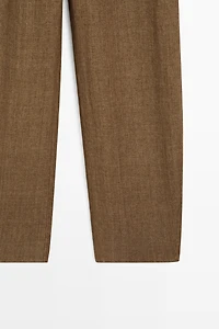 Linen barrel fit pants