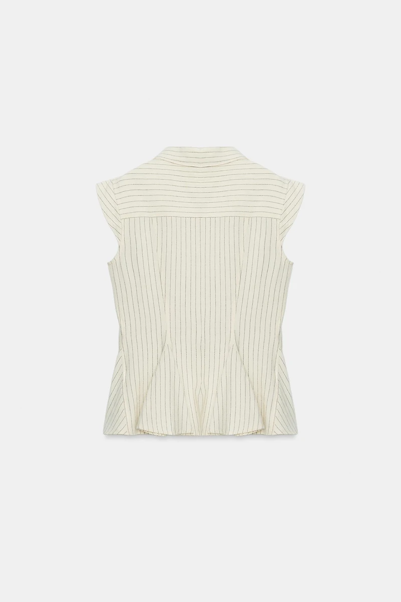 CHEMISE PEPLUM À RAYURES ZW COLLECTION