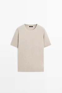 Pull en maille à manches courtes avec coton