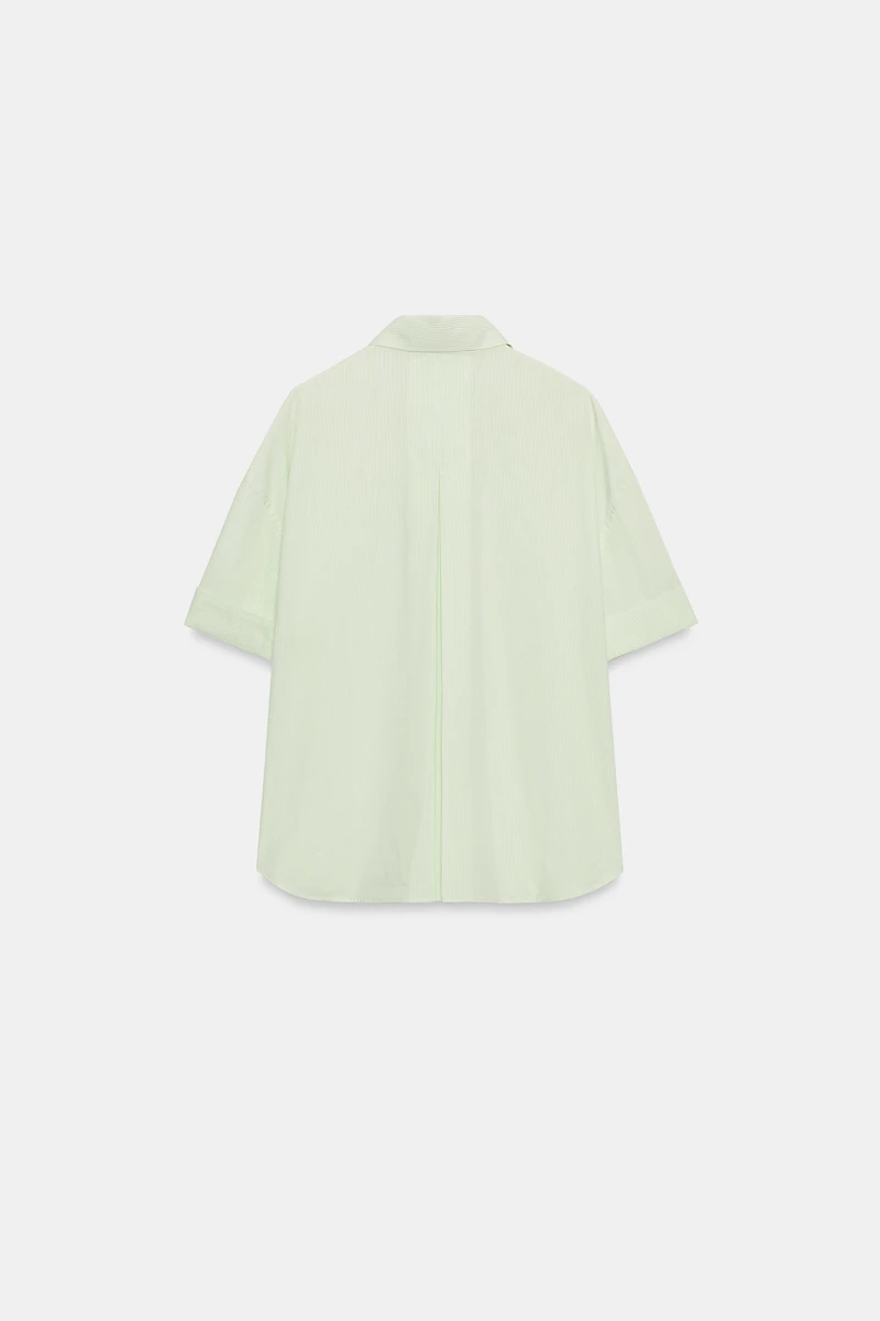 OVERSIZED STRIPED POPLIN SHIRT