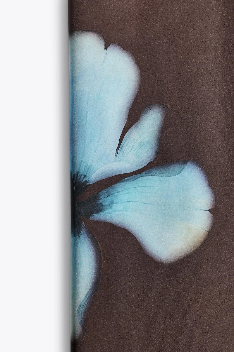 FLORAL PRINT SATIN PANTS