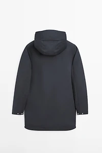 Water-repellent puffer parka