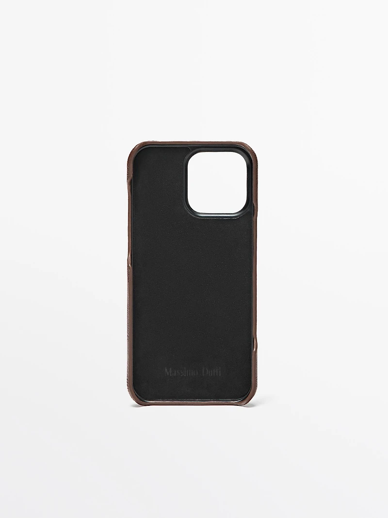 Nappa leather iPhone 16 Pro Max case