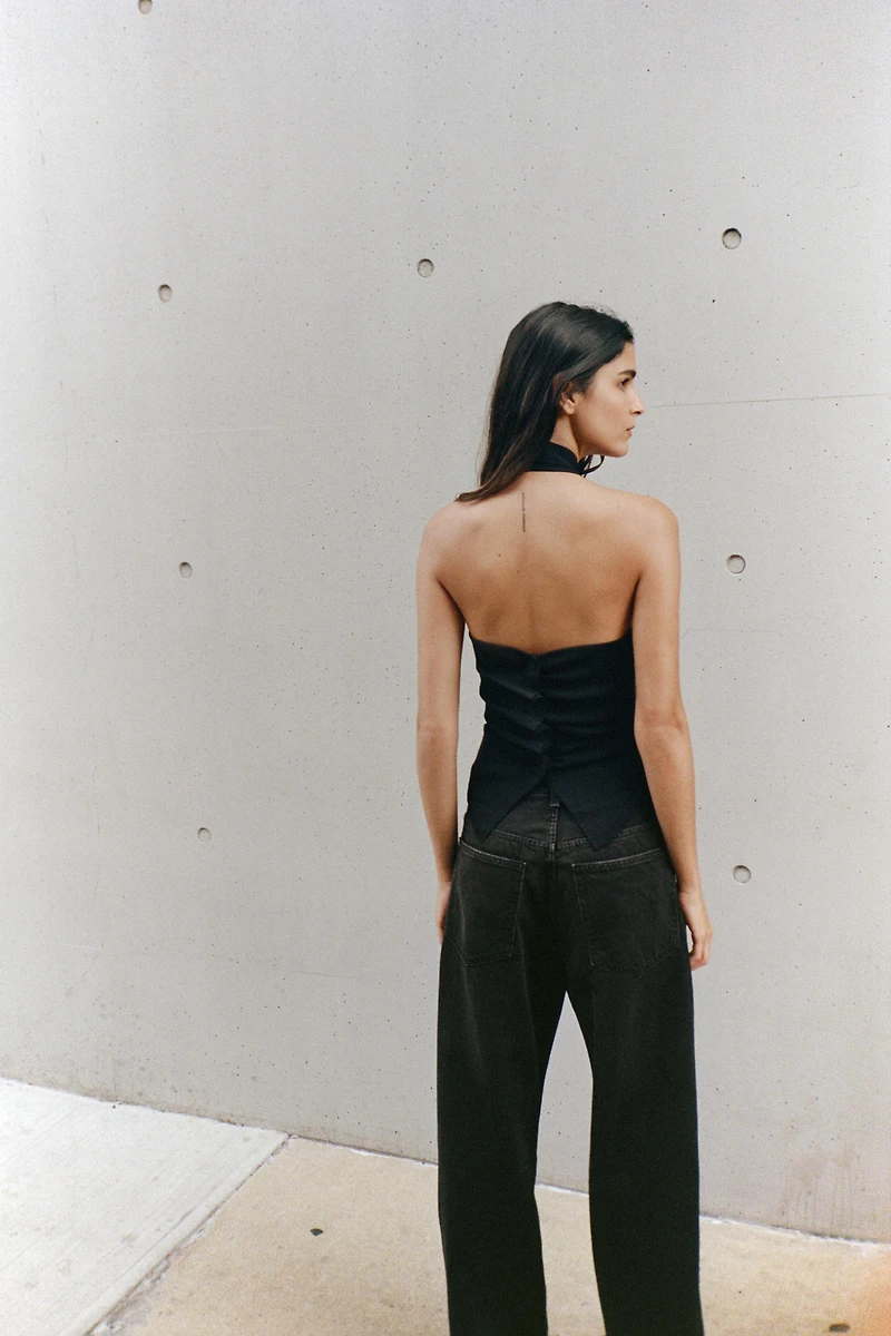 TRF HIGH RISE STRAIGHT WIDE LEG JEANS