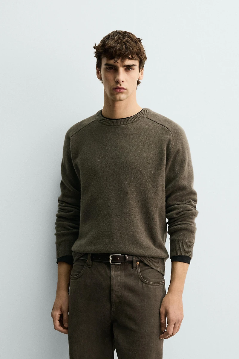 PULL REGULAR FIT MÉLANGE LAINE