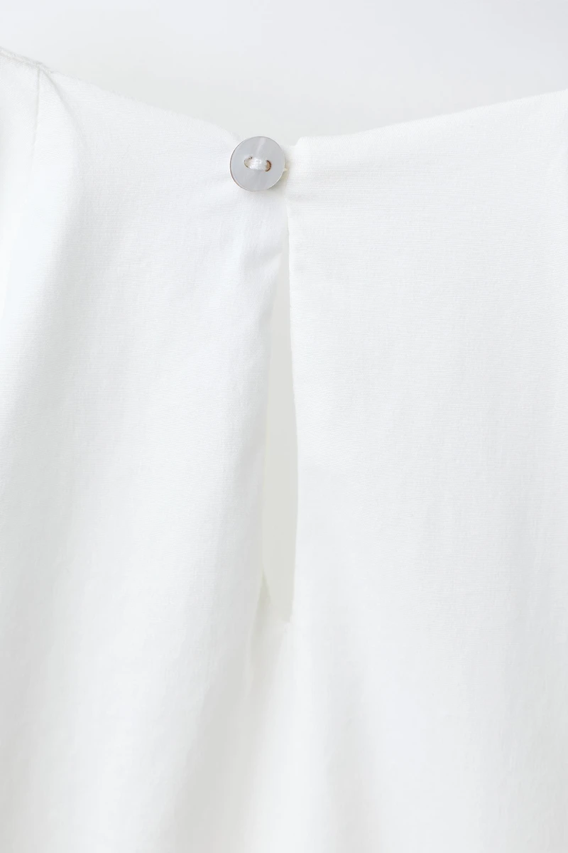 BOW TRIM BALLOON DRESS