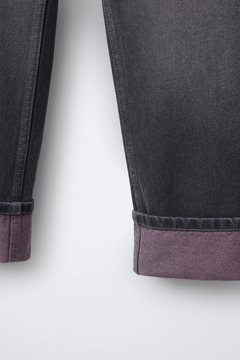 JEAN COUPE DROITE EFFET DÉLAVÉ