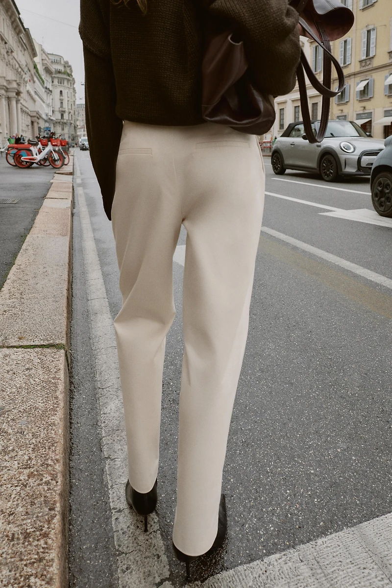 TAPERED PANTS WITH WAIST BUTTONS