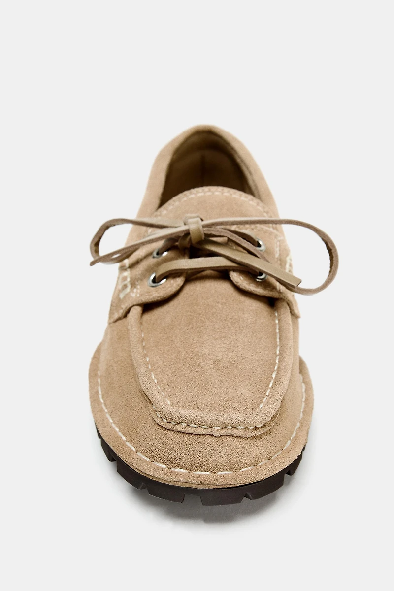 SERRAJE BOAT SHOES WITH SERRATED SOLE