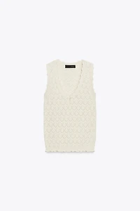 POINTELLE KNIT TOP