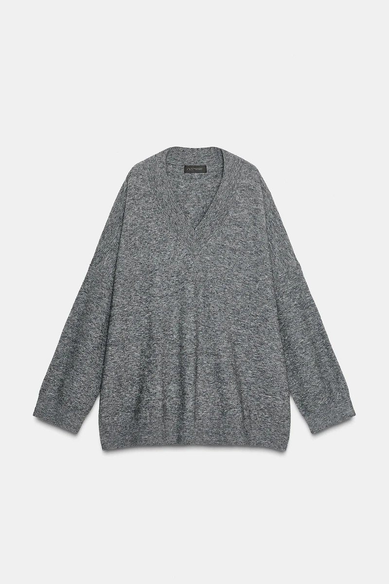 PULL OVERSIZE AVEC LAINE