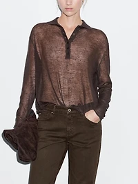 Mid-waist tapered fit jeans