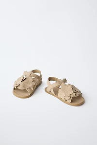 FLORAL LEATHER SANDALS