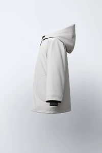 WATER RESISTANT RUBBERIZED FLEECE LINED RAINCOAT