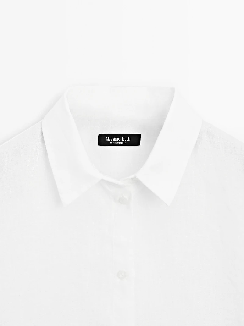 100% linen short sleeve shirt