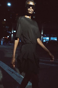 ZW COLLECTION RUFFLED MINI SKIRT
