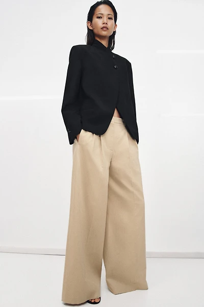 ZW COLLECTION PLEATED WIDE LEG PANTS