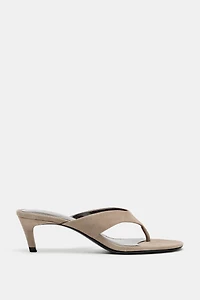 SUEDE HEELED SANDALS