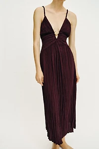 GOLD-TONE HARDWARE MIDI DRESS