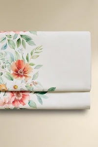 FLORAL PRINT COTTON FLAT SHEET