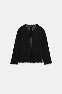 POINTELLE CARDIGAN