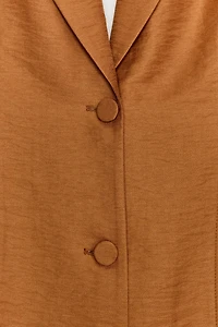 VESTE EN LIN À BOUTONS REVÊTUS
