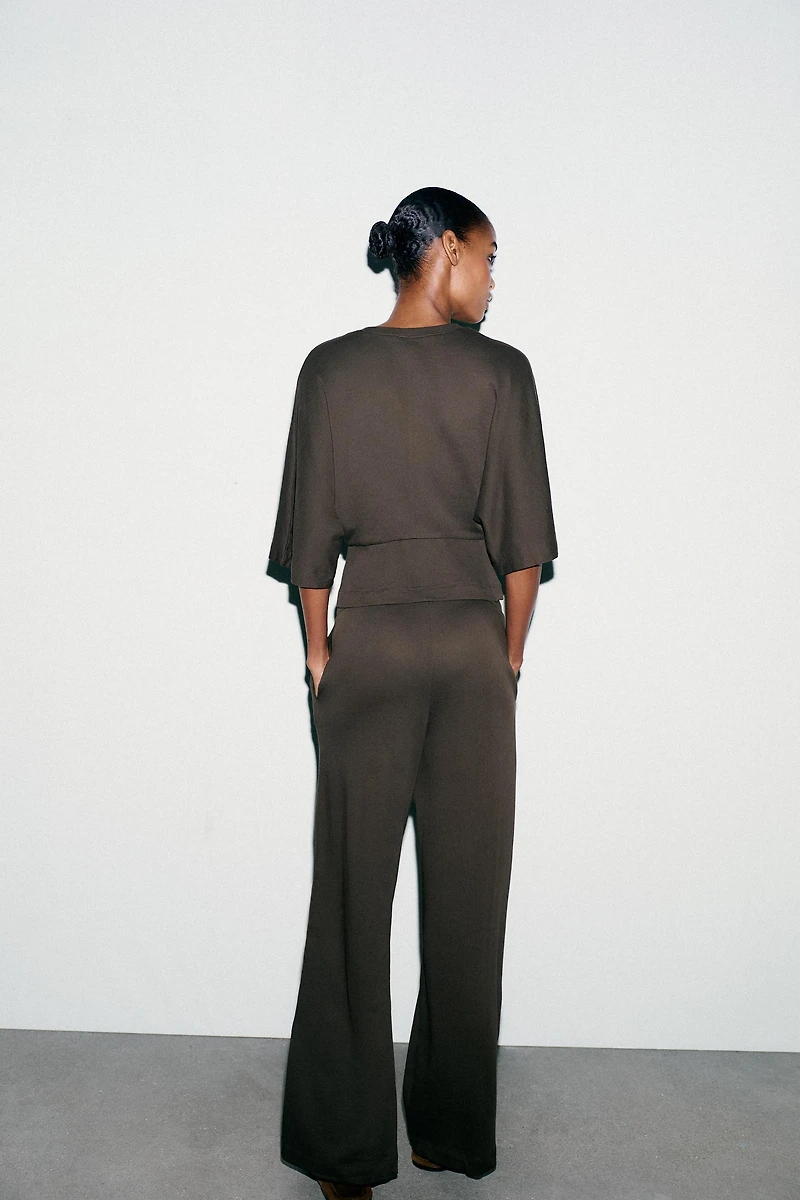 STRAIGHT LEG COTTON PANTS