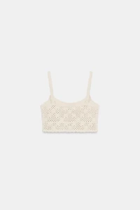 POINTELLE FLORAL KNIT TOP