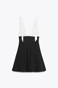 COMBINATION BOW SHORT DRESS