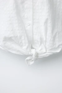 CHEMISE À NŒUD ET PIÈCE CŒUR