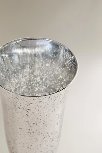 MERCURIZED GLASS CHRISTMAS FLUTE GLASS