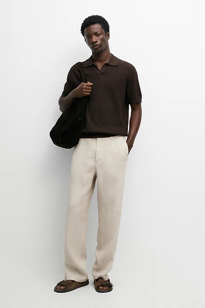 Pantalon 100 % lin taille élastique