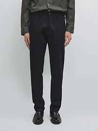 Slim fit twill trousers