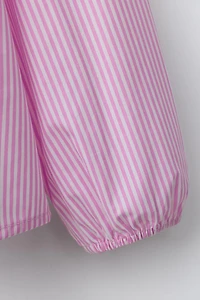 STRIPED EMBROIDERED COLLAR SHIRT