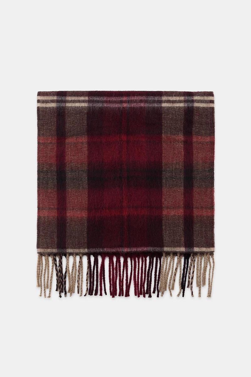 PLAID JACQUARD SCARF