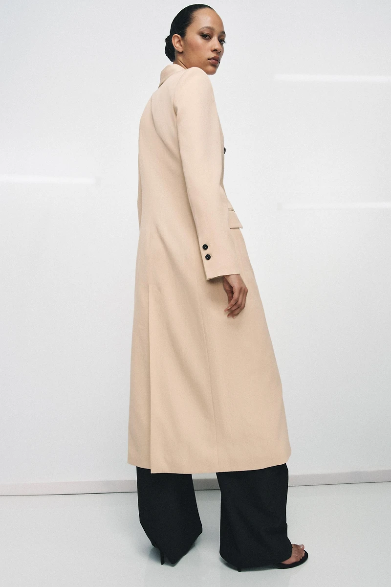 ZW COLLECTION FLOWY DOUBLE-BREASTED COAT