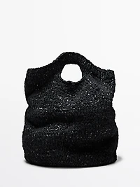 Grand sac maille cuir crochet - LIMITED