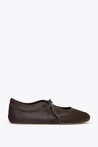 SPORTY BALLET FLATS WITH BOW