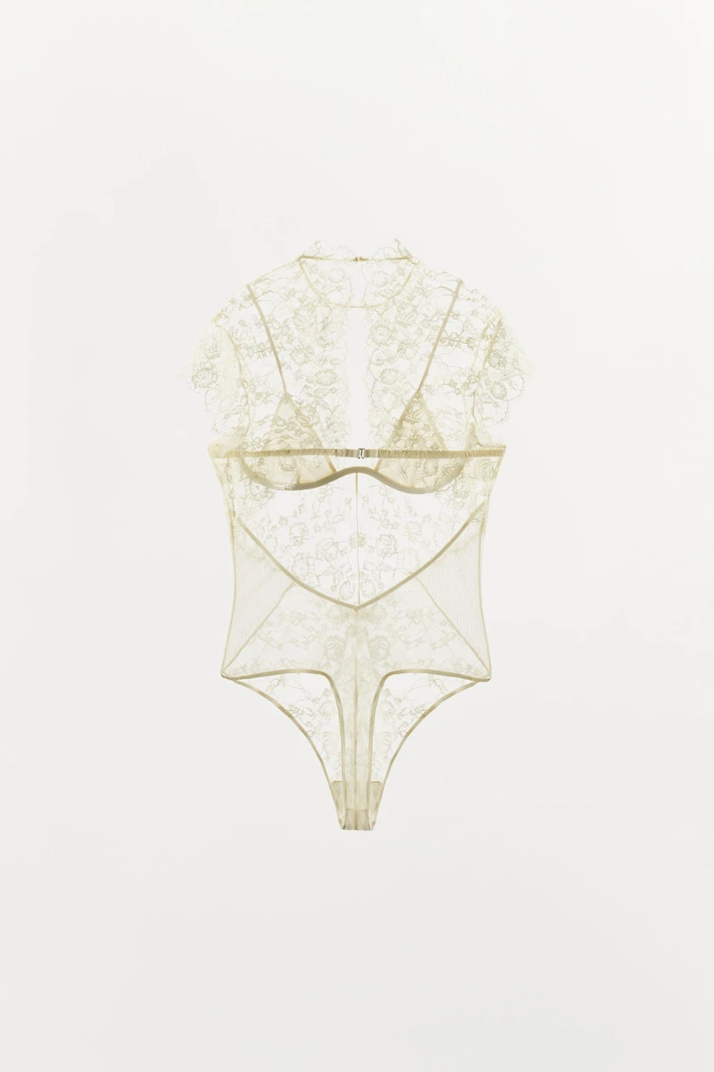 BODY À ARMATURES ET DENTELLE COMBINÉE