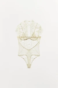 BODY À ARMATURES ET DENTELLE COMBINÉE