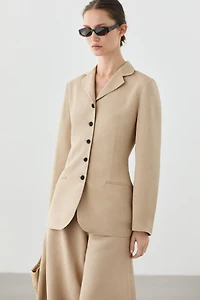Blazer fluide à boutons