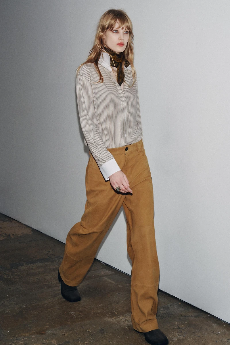 ZW COLLECTION CONTRAST STRIPED SHIRT