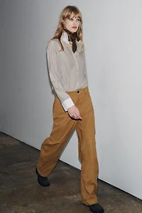 ZW COLLECTION CONTRAST STRIPED SHIRT