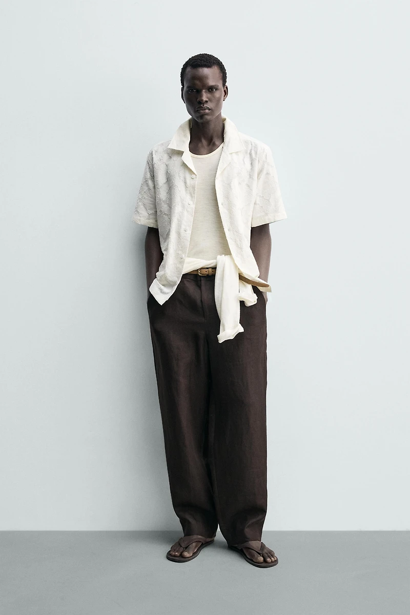 CHEMISE RELAXED FIT JACQUARD TEXTURÉ
