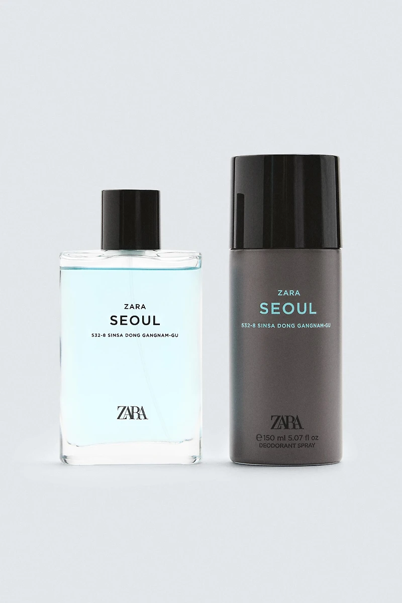 SEOUL EDT 90 ML (3,04 FL. OZ) + DÉODORANT EN SPRAY EDC 150 ML (5,07 FL. OZ)