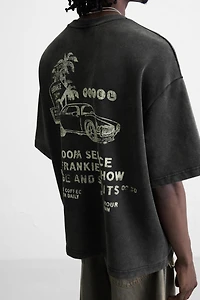 SWEAT DÉLAVÉ GRAPHIQUES IMPRIMÉS